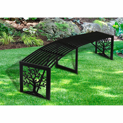 Curved Metal Bench Tree of Life | Plow & Hearth
