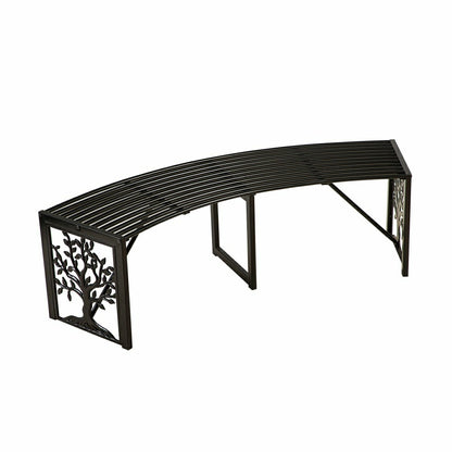Curved Metal Bench Tree of Life | Plow & Hearth