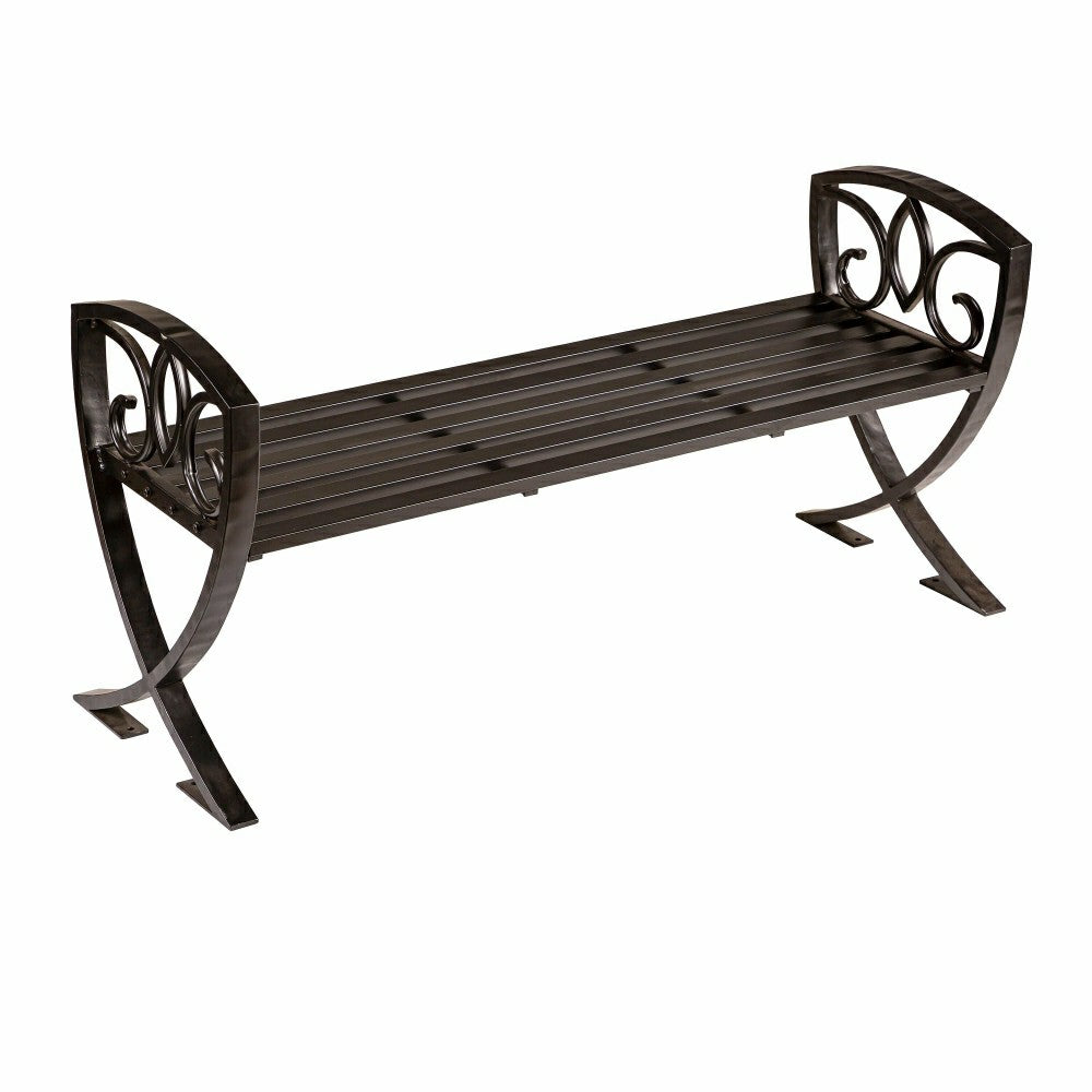 Metal Shield Backless Garden Bench | Plow & Hearth