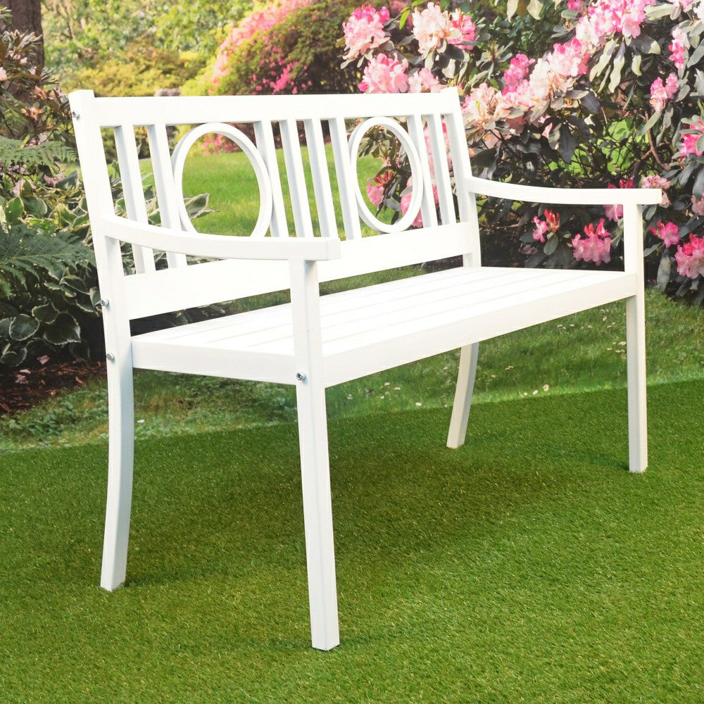 Grayson Steel Garden Bench | Plow & Hearth