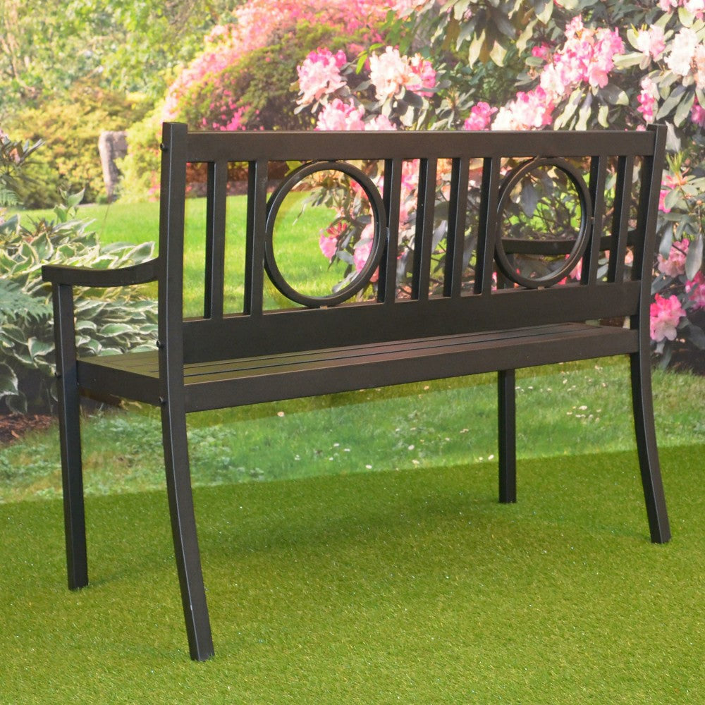 Grayson Steel Garden Bench | Plow & Hearth