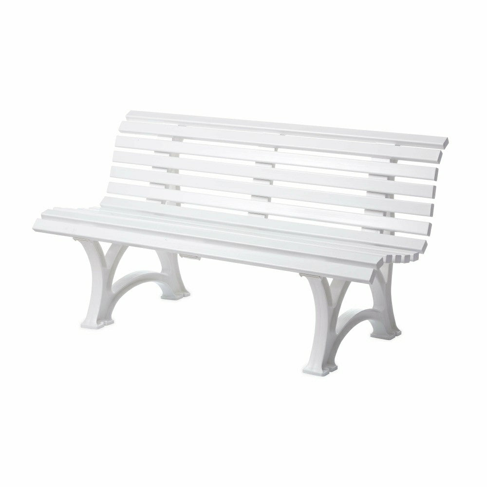Ergonomic Weatherproof PVC Garden Bench | Plow & Hearth