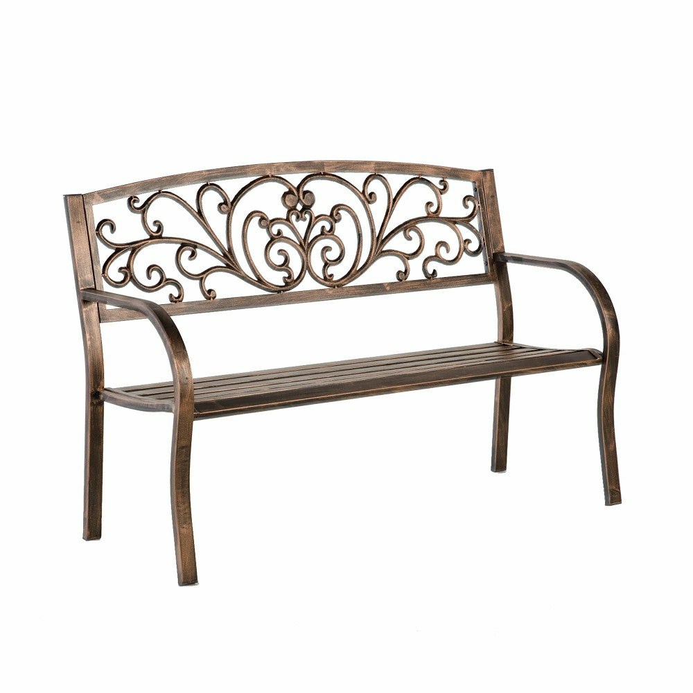 Blooming Metal Garden Bench | Plow & Hearth