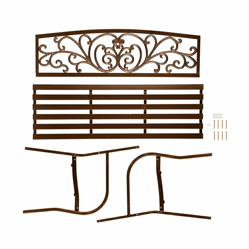 Blooming Metal Garden Bench | Plow & Hearth