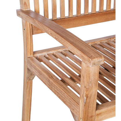 Teak Bench with Arm Rests | Plow & Hearth