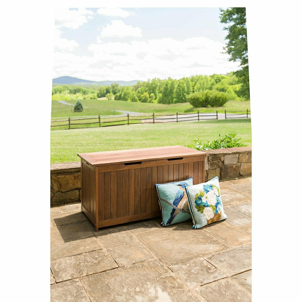 Eucalyptus Wood Storage Box | Plow & Hearth