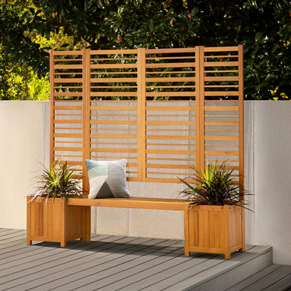 Outdoor Eucalyptus Bench Seat | Plow & Hearth