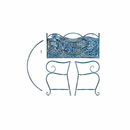 Blue Tropical Fish Metal Bench | Plow & Hearth