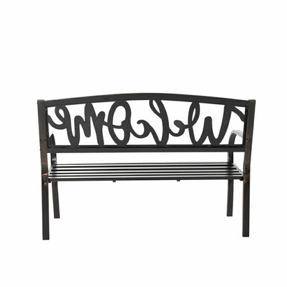 Welcome Metal Garden Bench | Plow & Hearth