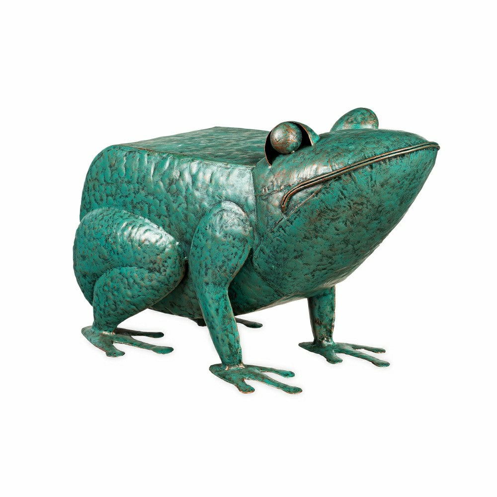 Handmade Colorful Painted Frog Metal Side Table | Plow & Hearth