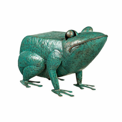 Handmade Colorful Painted Frog Metal Side Table | Plow & Hearth