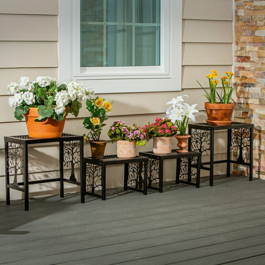 Tree of Life Plant Stand Set of 4 | Plow & Hearth
