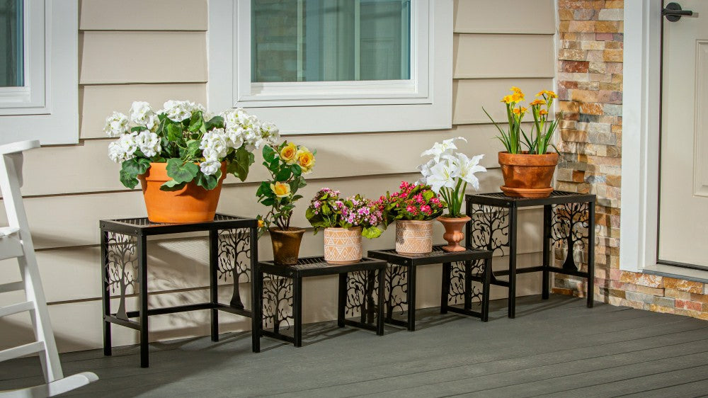 Tree of Life Plant Stand Set of 4 | Plow & Hearth