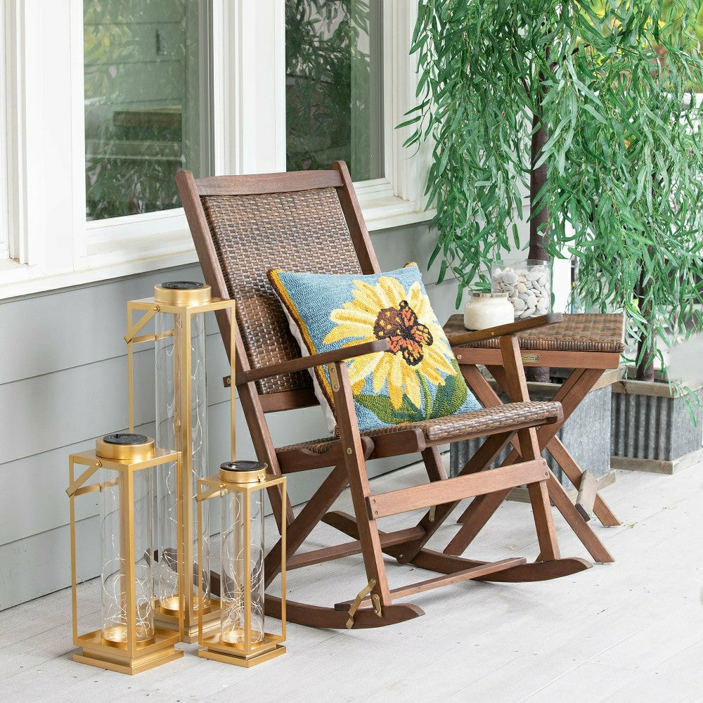 Claytor Folding Eucalyptus Outdoor Side Table | Plow & Hearth
