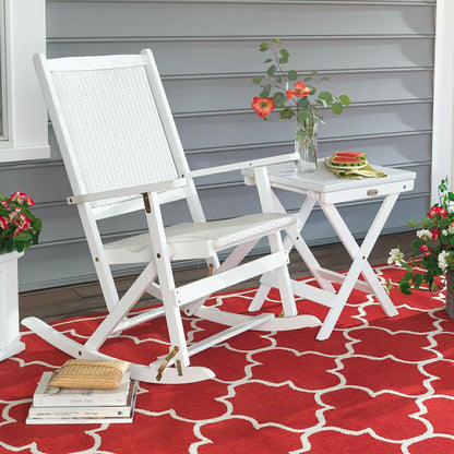 Claytor Folding Eucalyptus Outdoor Side Table | Plow & Hearth