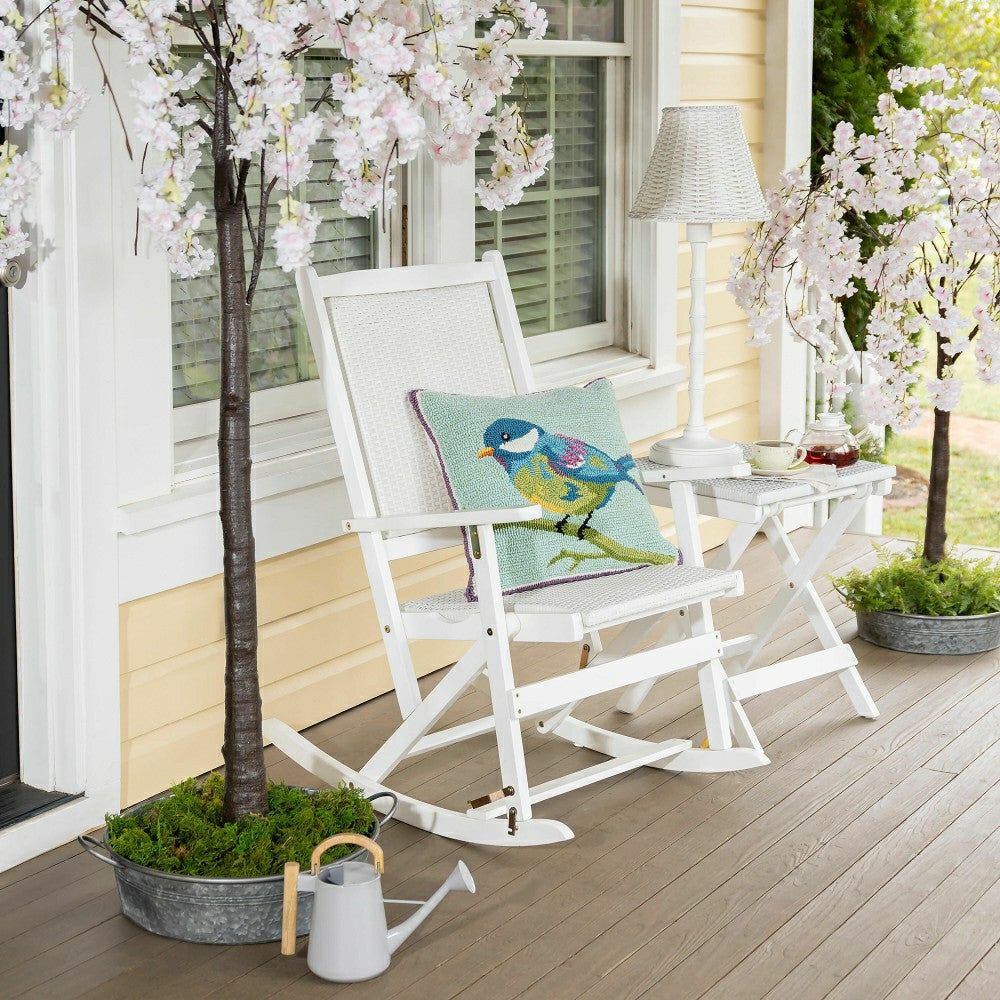 Claytor Folding Eucalyptus Outdoor Side Table | Plow & Hearth