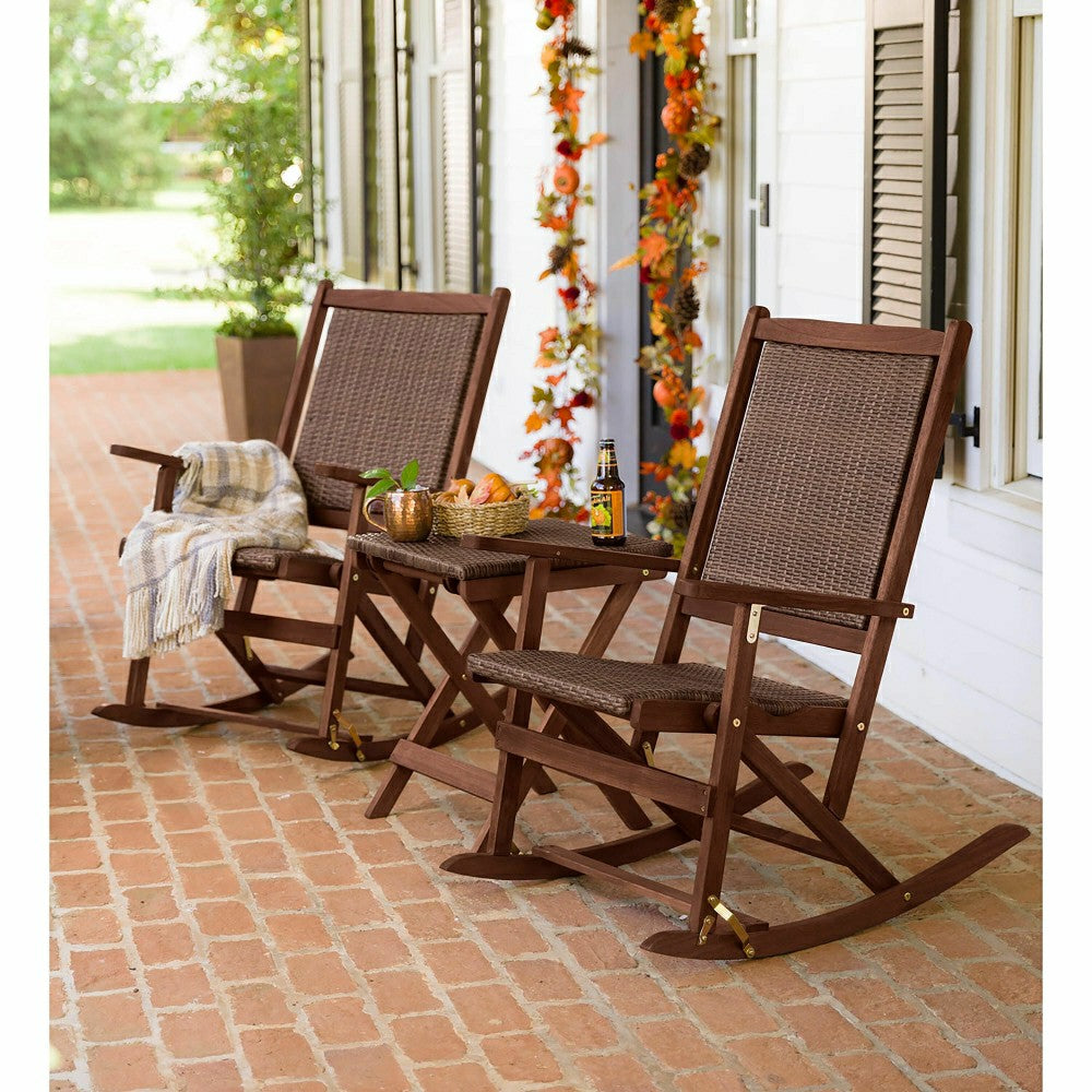 Claytor Folding Eucalyptus Outdoor Side Table | Plow & Hearth
