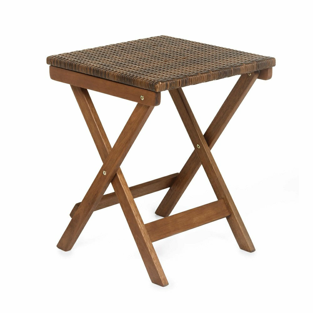 Claytor Folding Eucalyptus Outdoor Side Table | Plow & Hearth