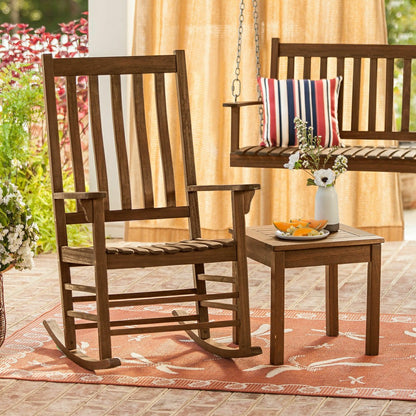 Slatted Wood Side Table | Plow & Hearth