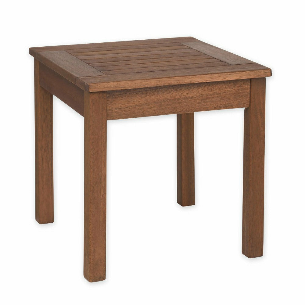 Slatted Wood Side Table | Plow & Hearth