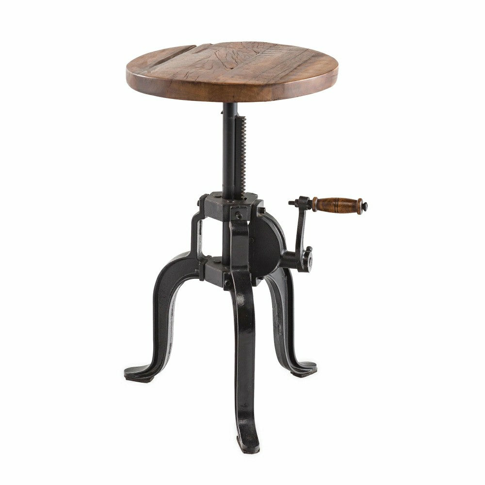 Allegheny Reclaimed Wood Adjustable Height Crank Table | Plow & Hearth
