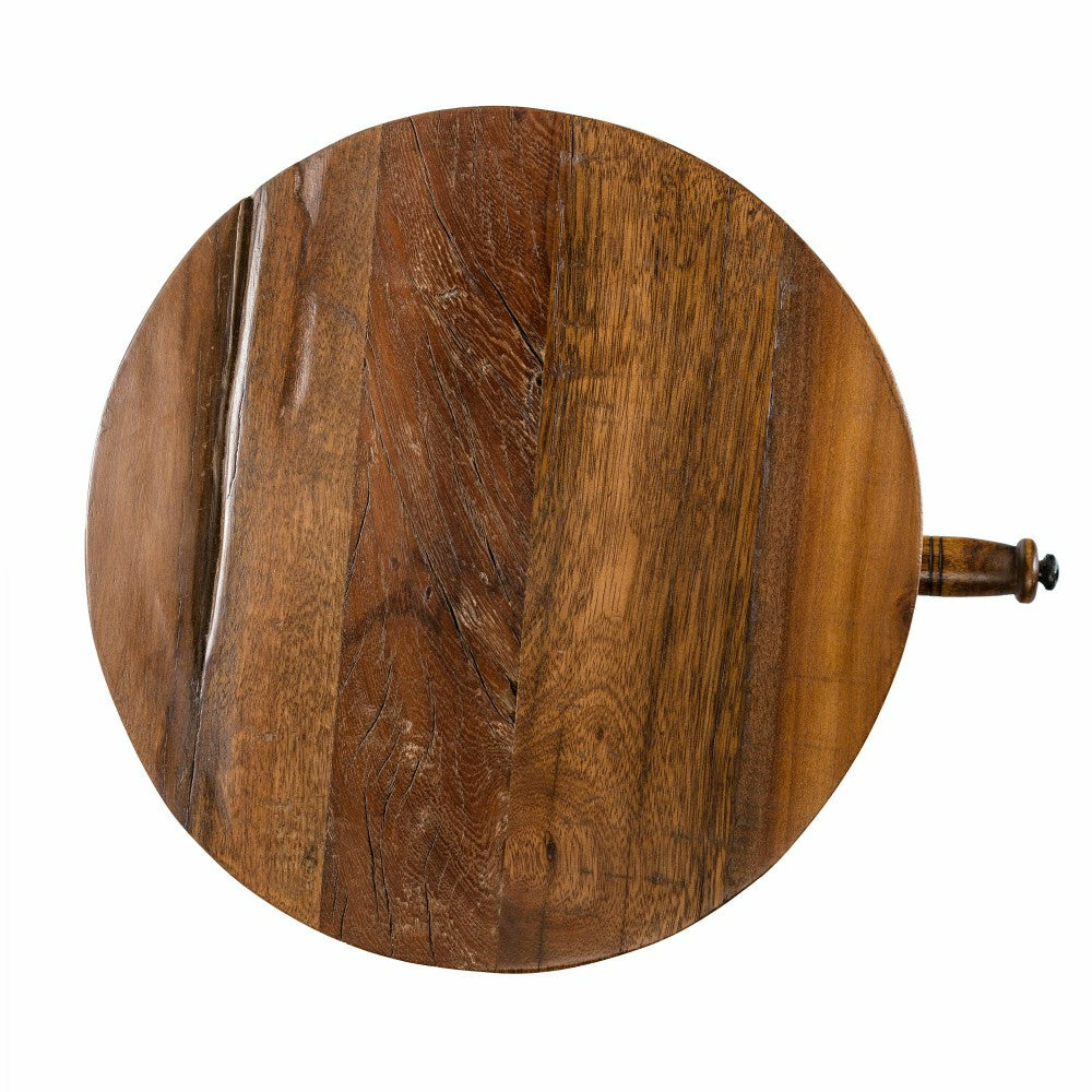 Allegheny Reclaimed Wood Adjustable Height Crank Table | Plow & Hearth