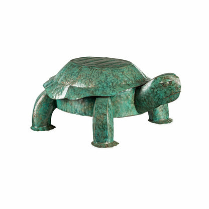 Handmade Colorful Painted Turtle Metal Side Table | Plow & Hearth