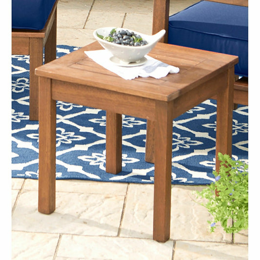 Eucalyptus Wood Side Table, Lancaster Outdoor Furniture Collection - N | Plow & Hearth