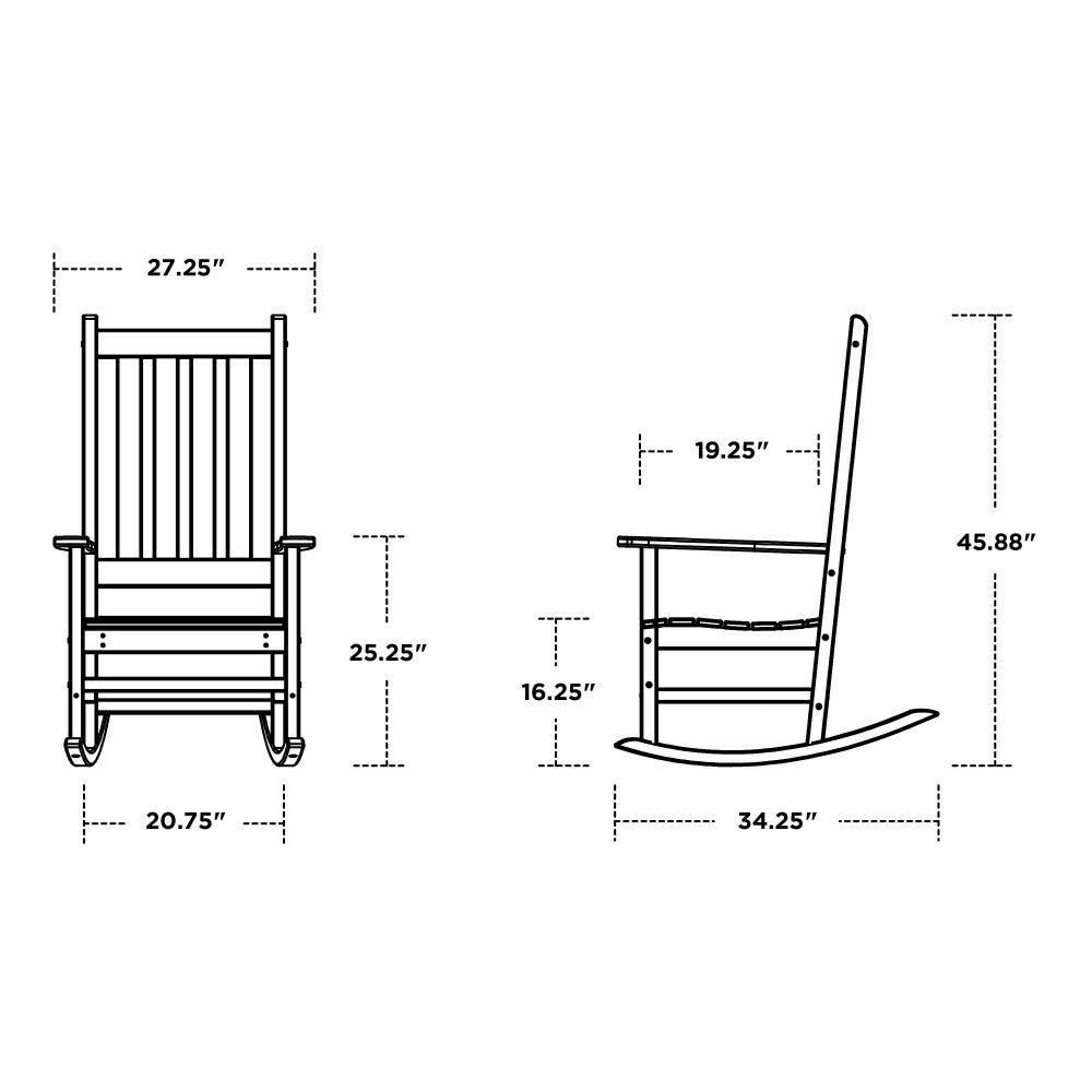 POLYWOOD® Vineyard Porch Rocking Chair | Plow & Hearth