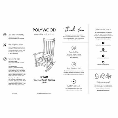 POLYWOOD® Vineyard Porch Rocking Chair | Plow & Hearth