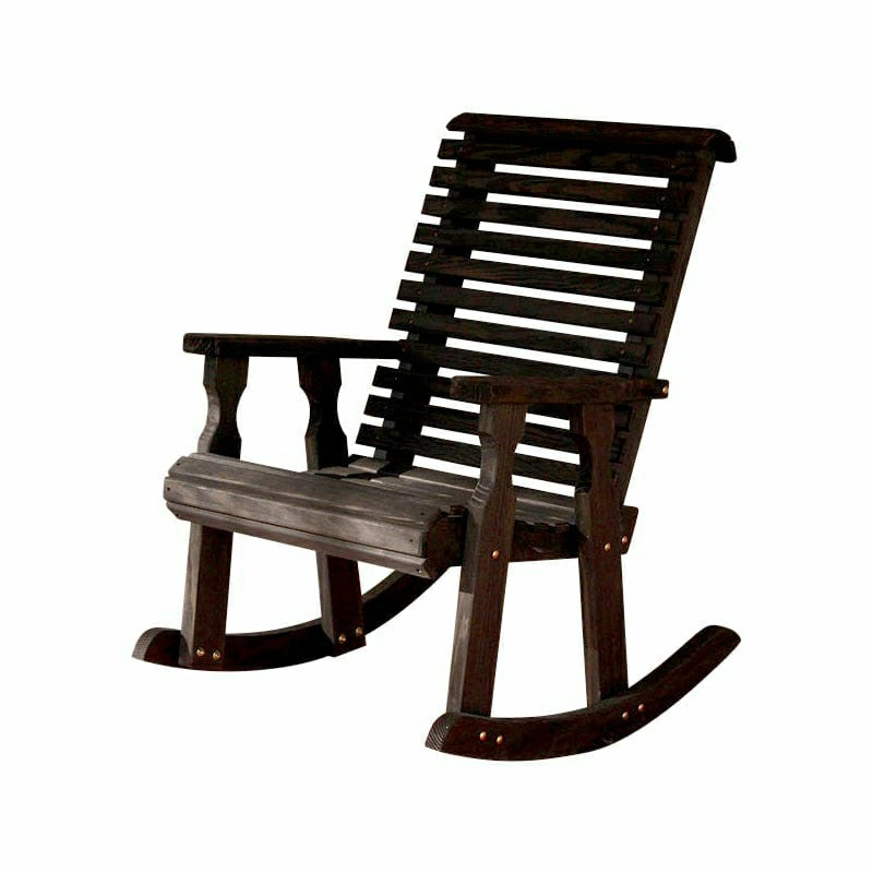 Amish Casual Heavy Duty Roll Back Wooden Outdoor Rocking Chair | Plow & Hearth