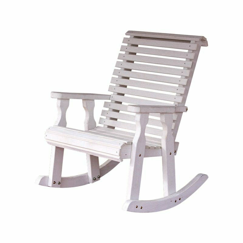 Amish Casual Heavy Duty Roll Back Wooden Outdoor Rocking Chair | Plow & Hearth