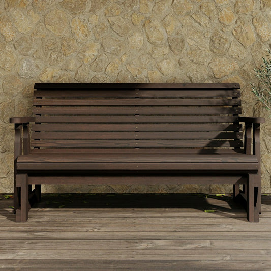 Amish Casual Heavy Duty Roll Back 5 Foot Treated Porch Glider | Plow & Hearth