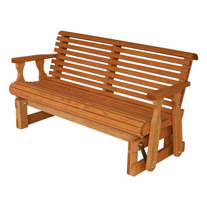 Amish Casual Heavy Duty Roll Back 5 Foot Treated Porch Glider | Plow & Hearth