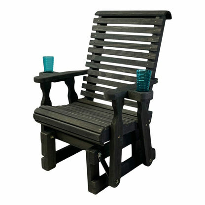 Amish Casual Heavy Duty 600 Lb High Back Roll Back Treated Glider Chai | Plow & Hearth
