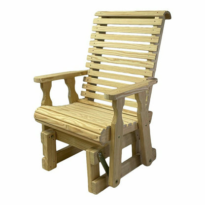 Amish Casual Heavy Duty 600 Lb High Back Roll Back Treated Glider Chai | Plow & Hearth