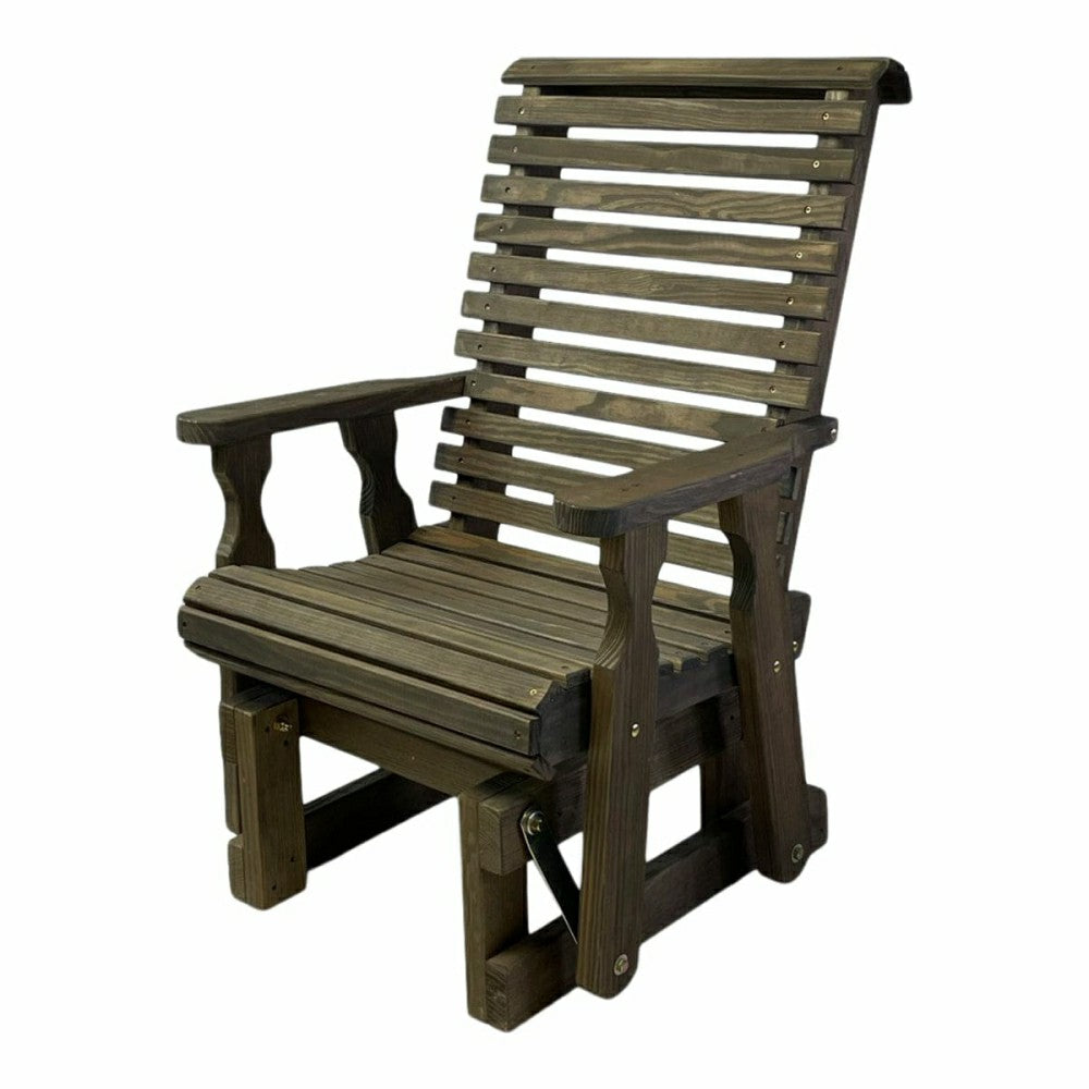 Amish Casual Heavy Duty 600 Lb High Back Roll Back Treated Glider Chai | Plow & Hearth