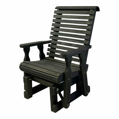Amish Casual Heavy Duty 600 Lb High Back Roll Back Treated Glider Chai | Plow & Hearth
