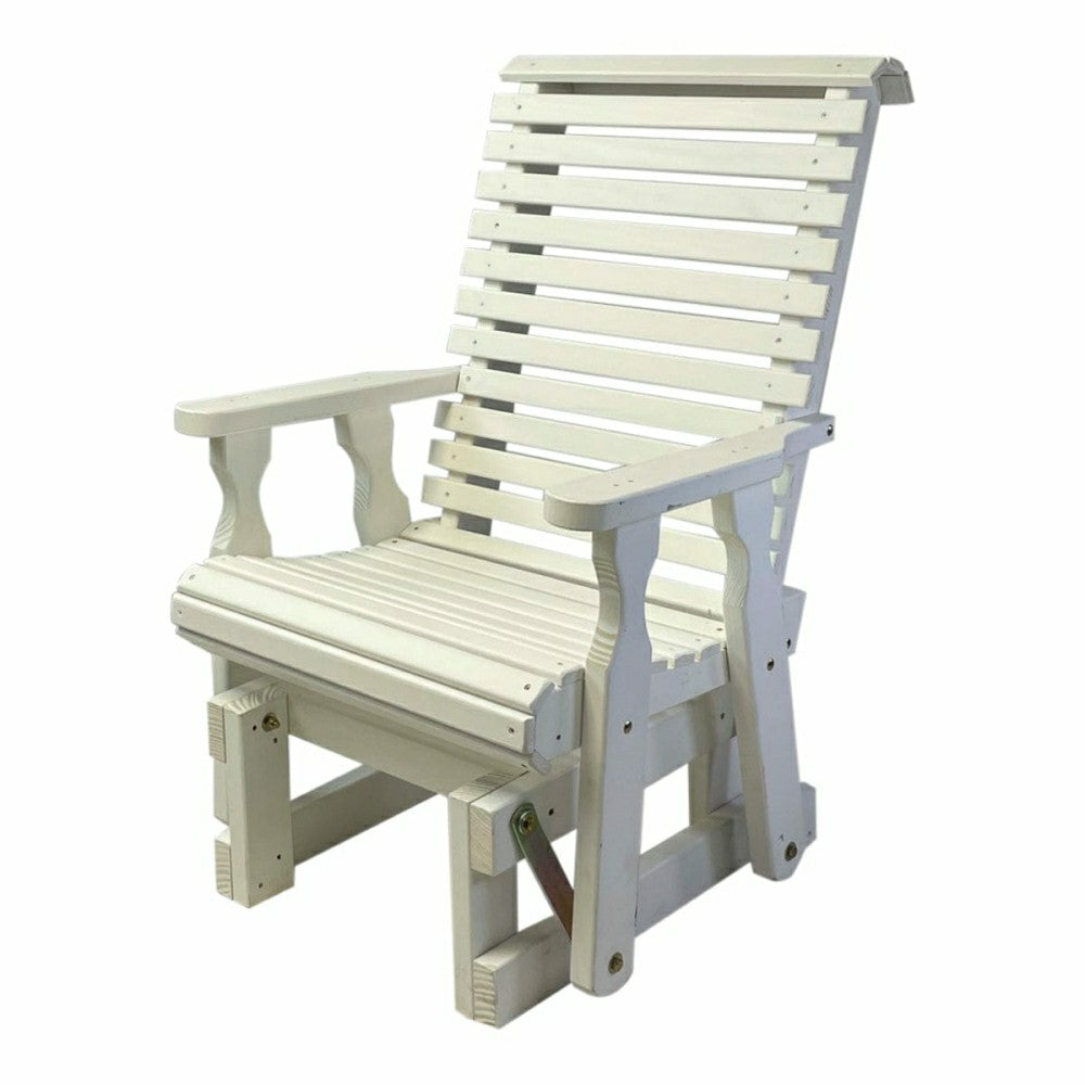 Amish Casual Heavy Duty 600 Lb High Back Roll Back Treated Glider Chai | Plow & Hearth