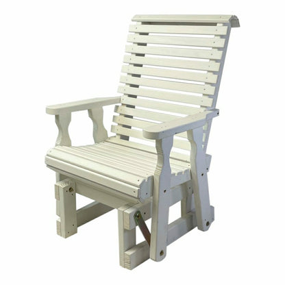 Amish Casual Heavy Duty 600 Lb High Back Roll Back Treated Glider Chai | Plow & Hearth