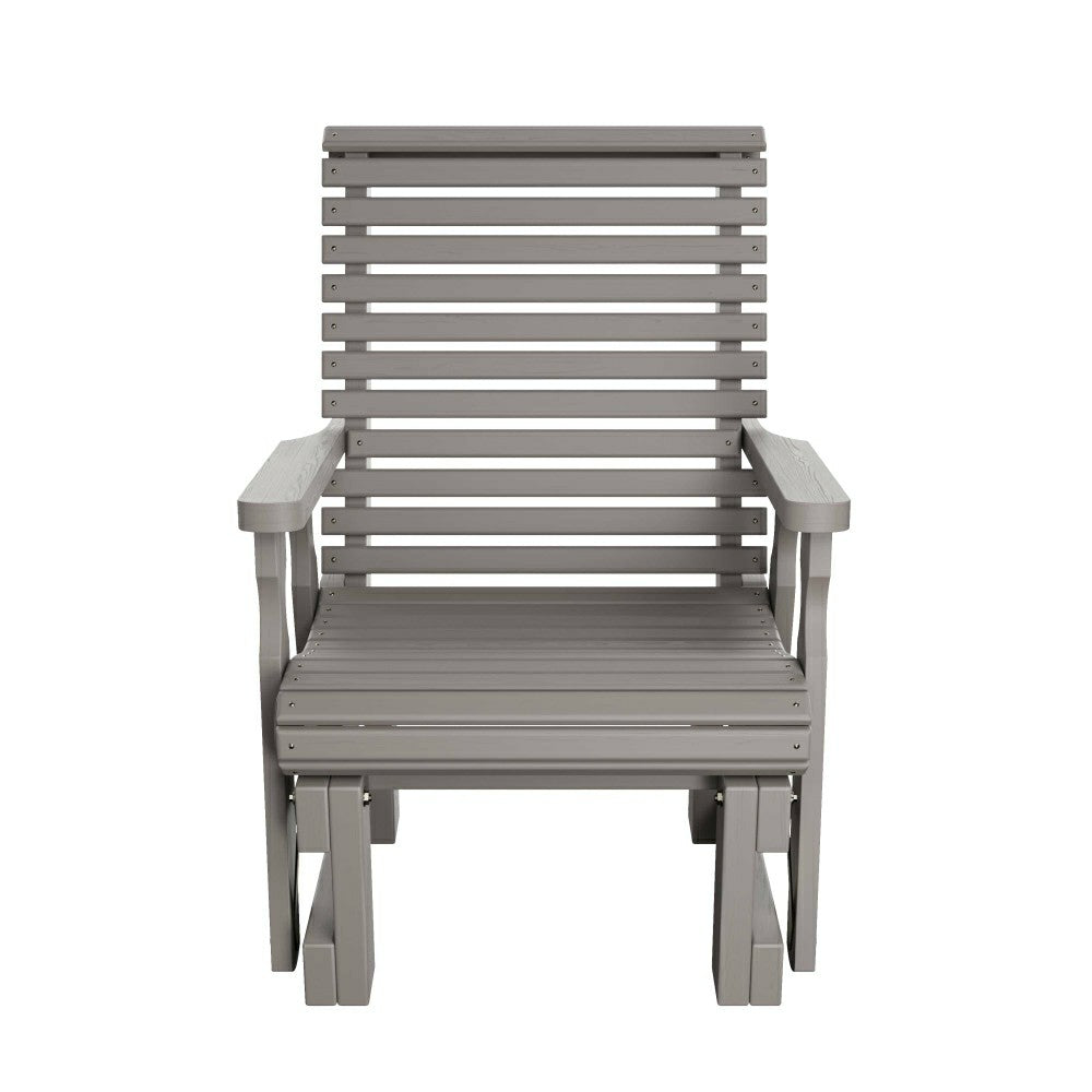 Amish Casual Heavy Duty 600 Lb High Back Roll Back Treated Glider Chai | Plow & Hearth