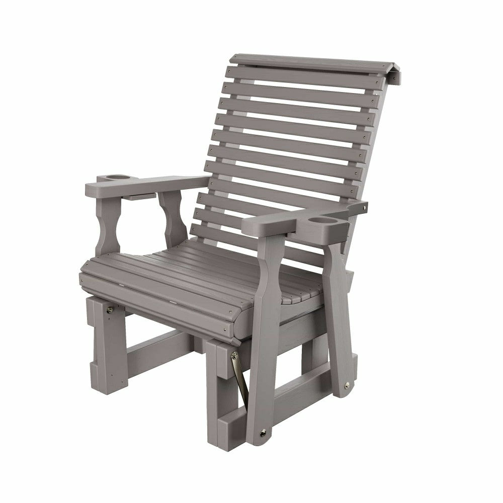 Amish Casual Heavy Duty 600 Lb High Back Roll Back Treated Glider Chai | Plow & Hearth