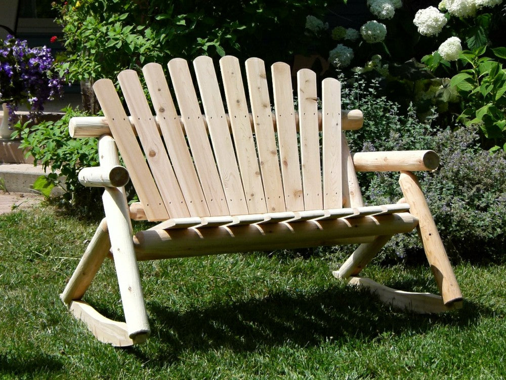 Rocking Outdoor Wooden Bench | Plow & Hearth