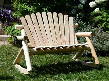 Rocking Outdoor Wooden Bench | Plow & Hearth