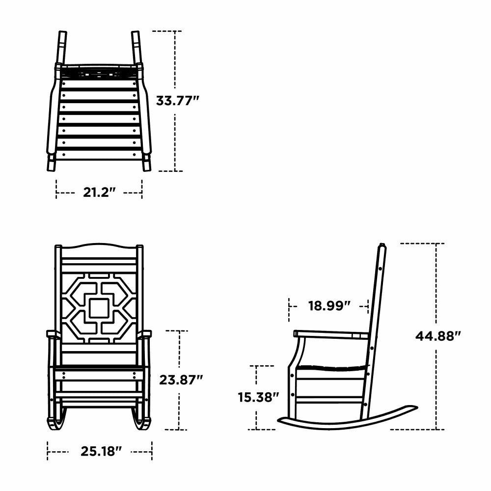 POLYWOOD® Chinoiserie Rocking Chair | Plow & Hearth
