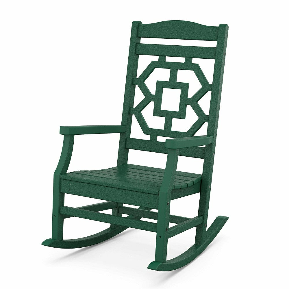 POLYWOOD® Chinoiserie Rocking Chair | Plow & Hearth