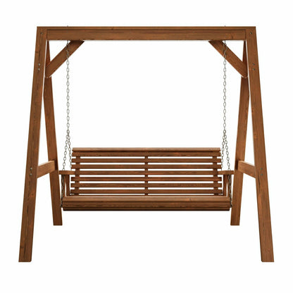 Amish Casual Heavy Duty Roll Back Swing with A-Frame Stand | Plow & Hearth