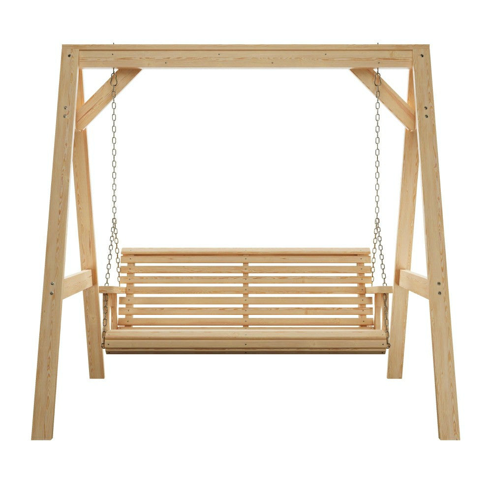 Amish Casual Heavy Duty Roll Back Swing with A-Frame Stand | Plow & Hearth