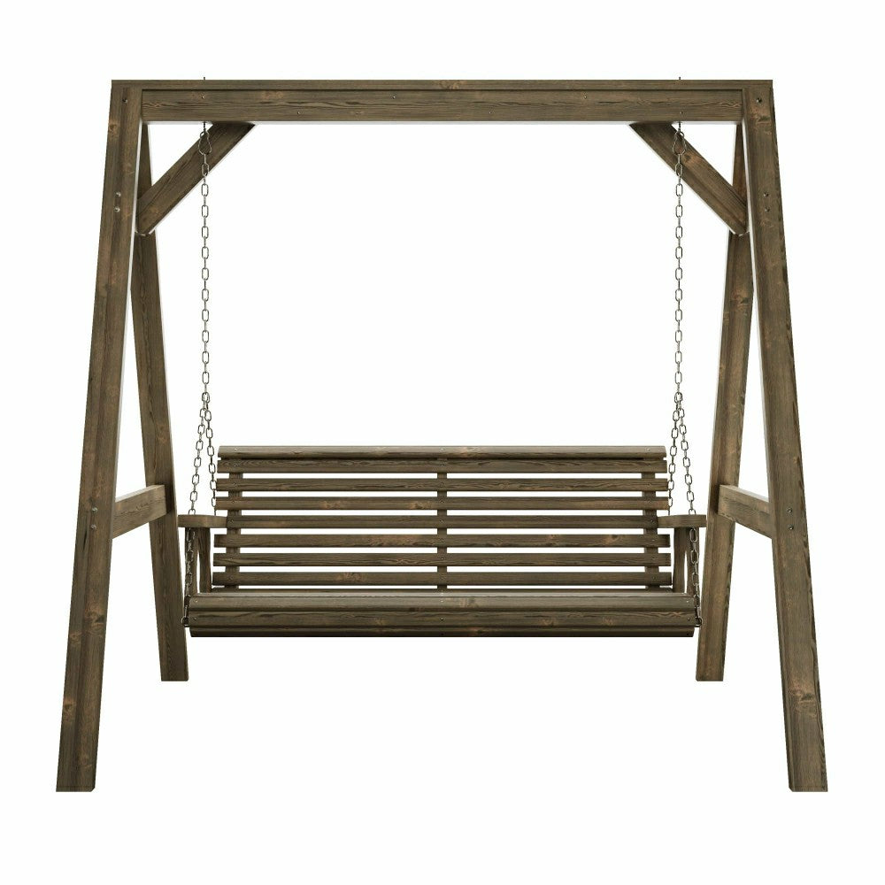 Amish Casual Heavy Duty Roll Back Swing with A-Frame Stand | Plow & Hearth