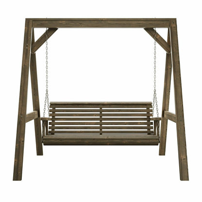 Amish Casual Heavy Duty Roll Back Swing with A-Frame Stand | Plow & Hearth